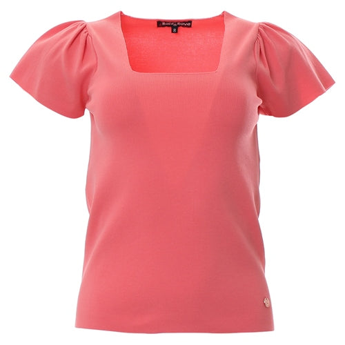 Rant & Rave Breena Knitted Top Coral