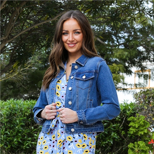 Rant & Rave June Denim Jacket - Mid Blue