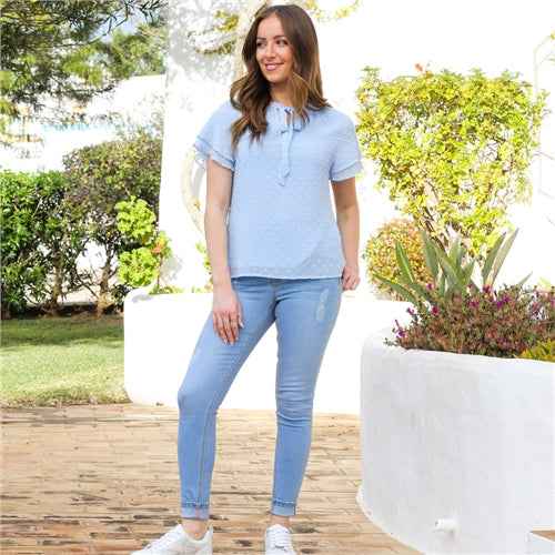 Rant & Rave Bailey Crop Jean - Ice Blue