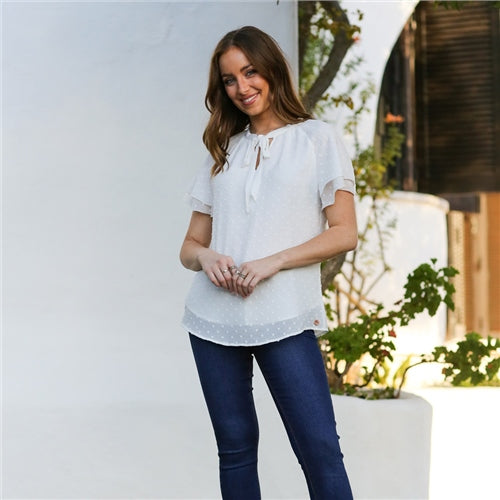 Rant & Rave Francesca Top - Optic White