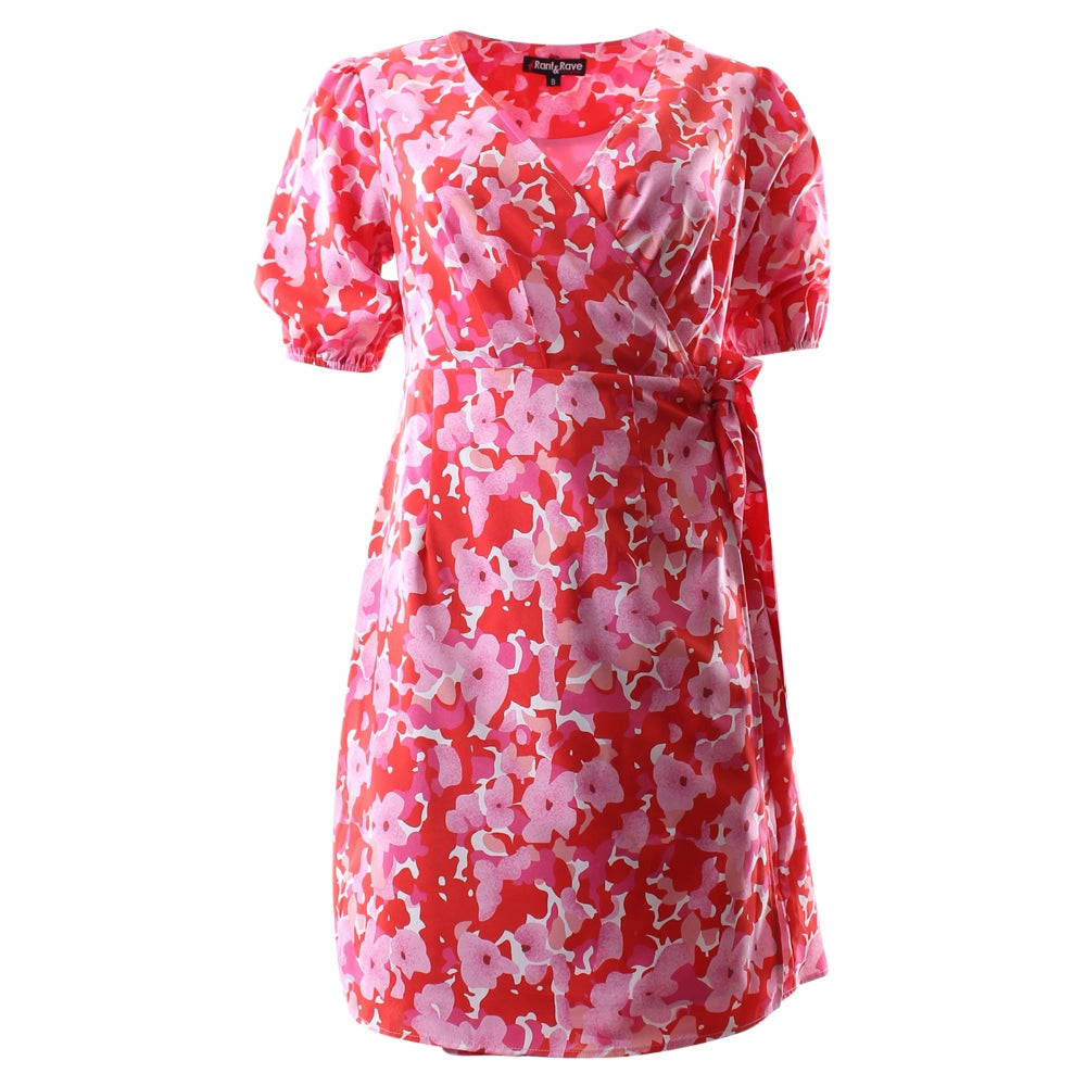 Rant & Rave Amanda Wrap Dress - Red