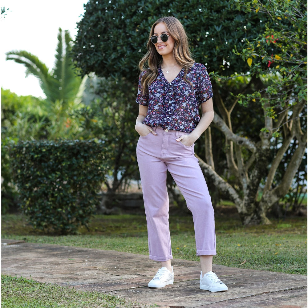 Rant & Rave Fern Shirt - Navy
