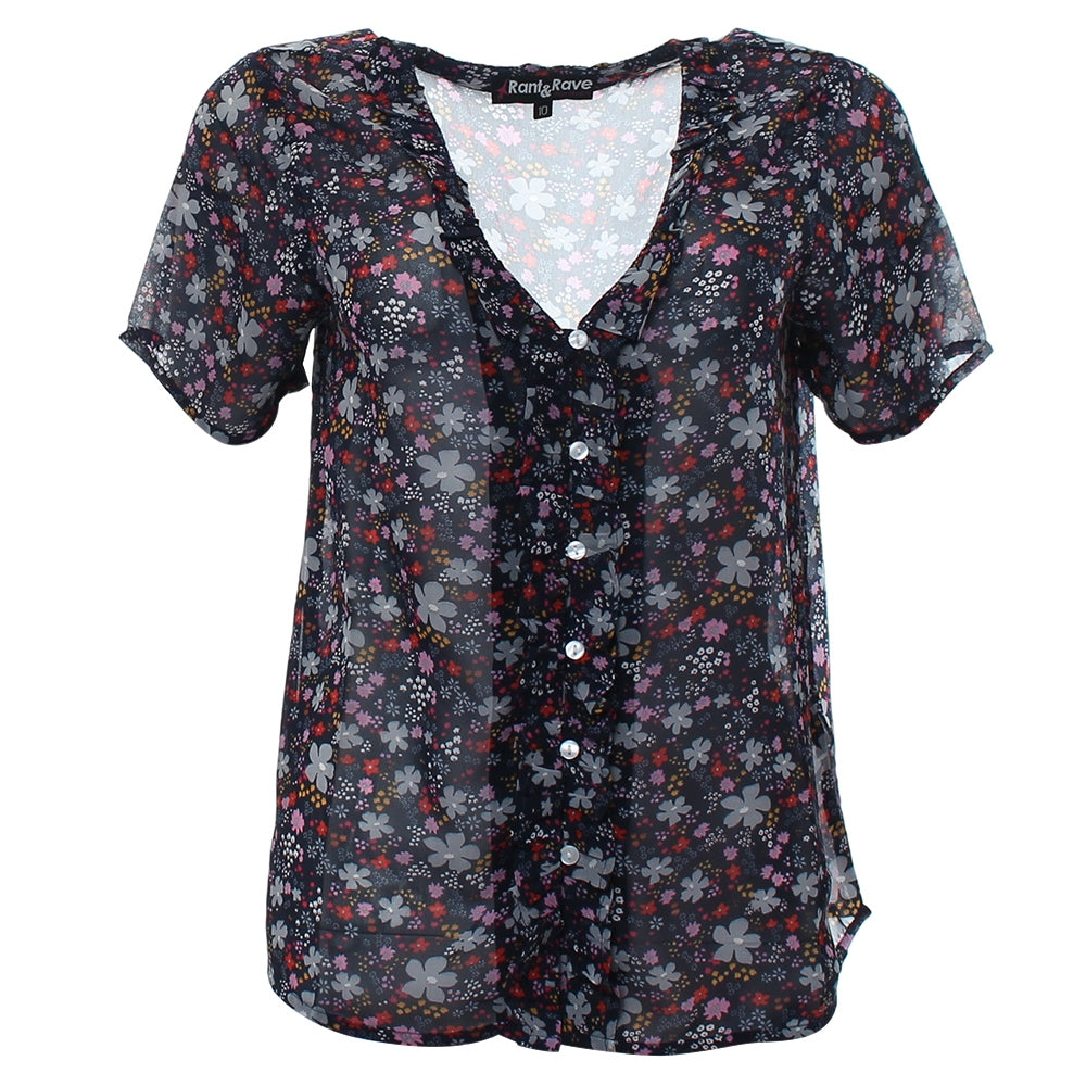 Rant & Rave Fern Shirt - Navy