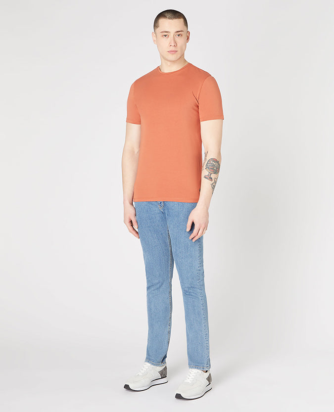 Remus Uomo Cotton-Stretch T-Shirt - Light Brick