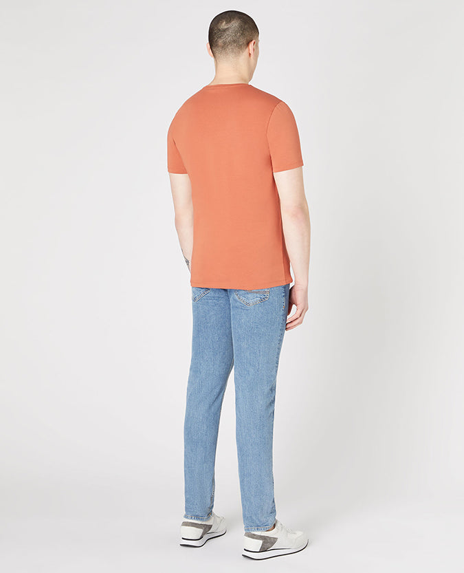 Remus Uomo Cotton-Stretch T-Shirt - Light Brick