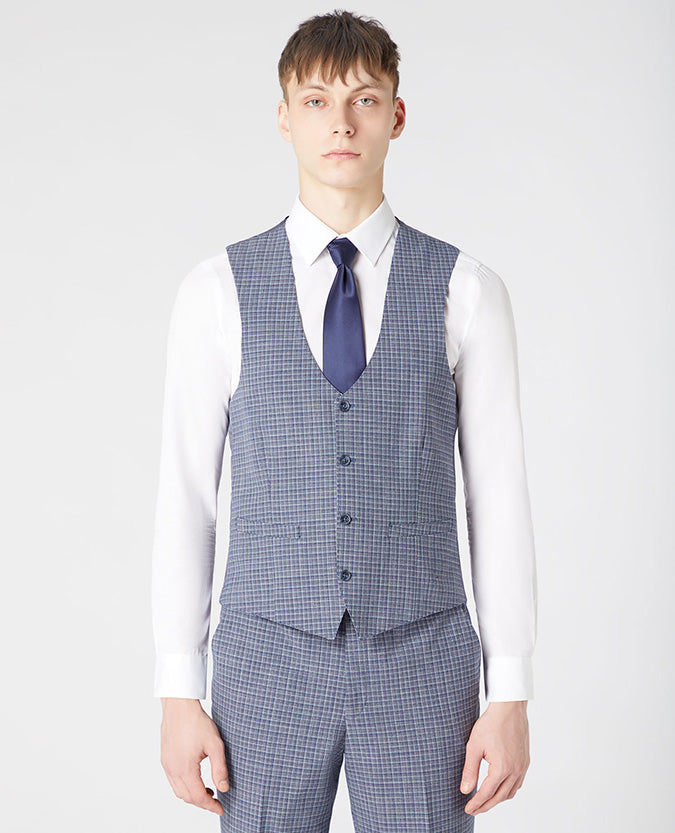Remus Uomo Lucian Waistcoat - Blue