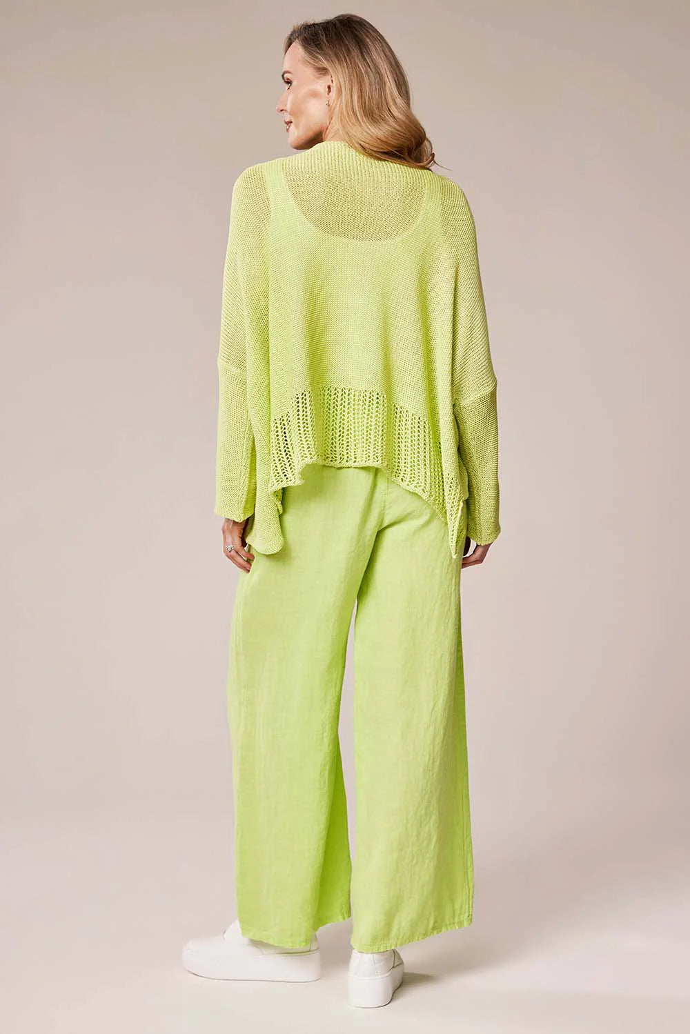 Deck Linen Trousers - Lime