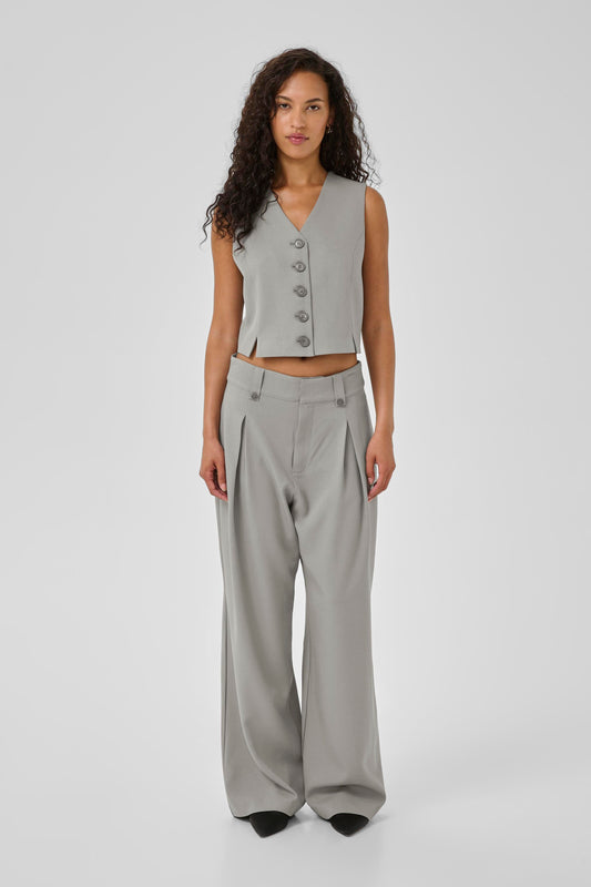 My Essential Wardrobe Disa High Wide Pants - Moon Mist