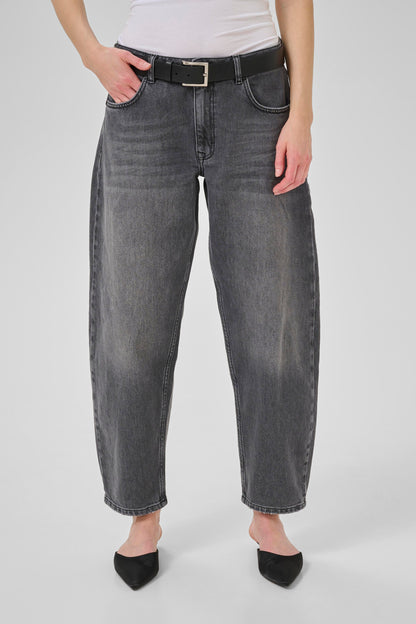 My Essential Wardrobe Baloo High Barrel - Dark Grey Wash