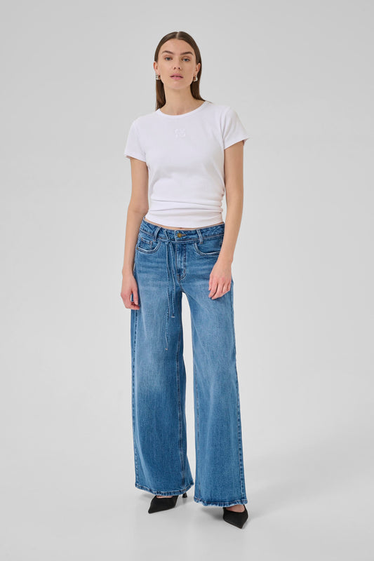 My Essential Wardrobe Karo Mid X-Wide Jeans - Medium Blue Wash