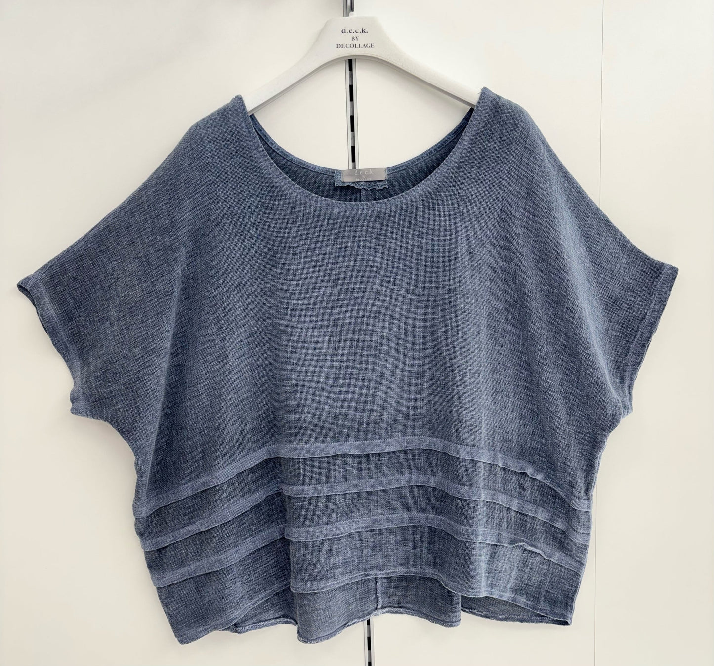Deck Pleated End Top - Denim