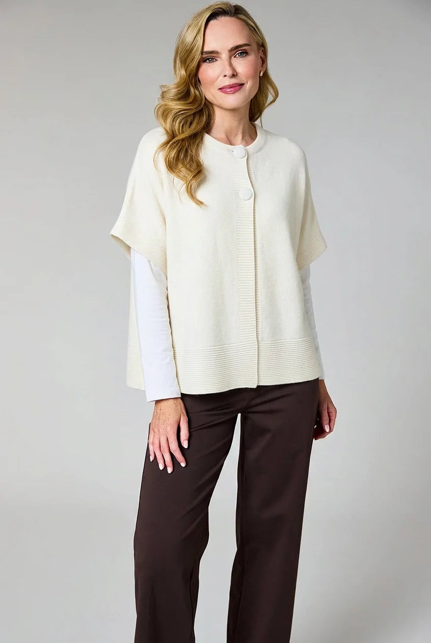Deck Sleeveless Cardigan - Cream