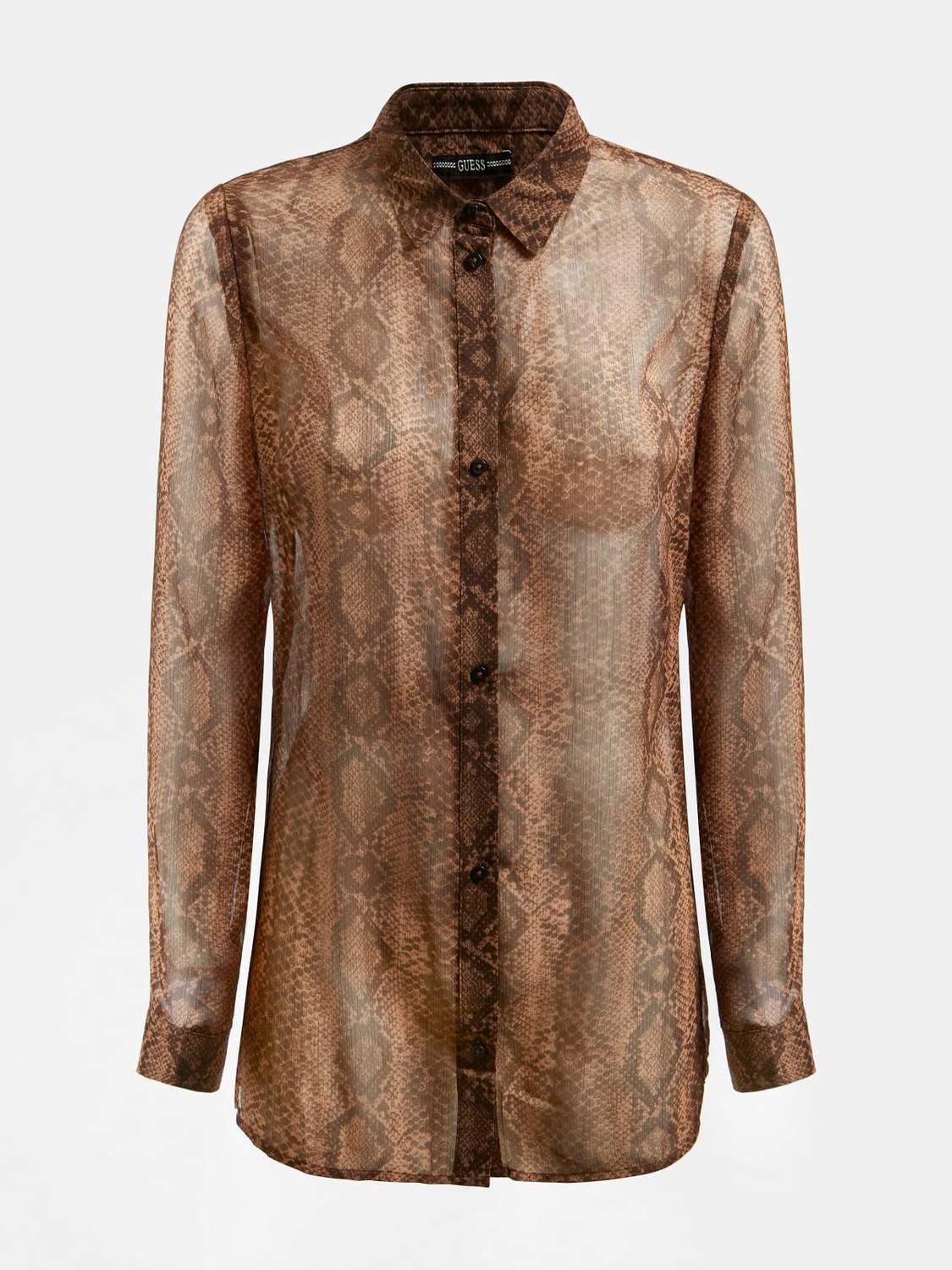 Guess Snake Print Blouse - Brown