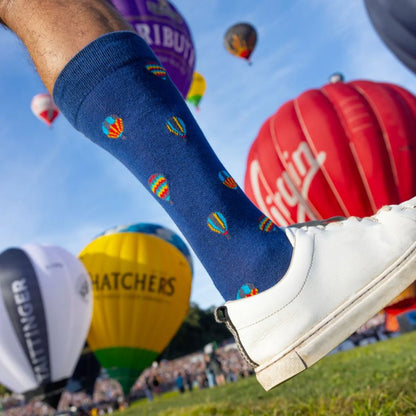 Swole Panda Bamboo Socks - Hot Air Balloon