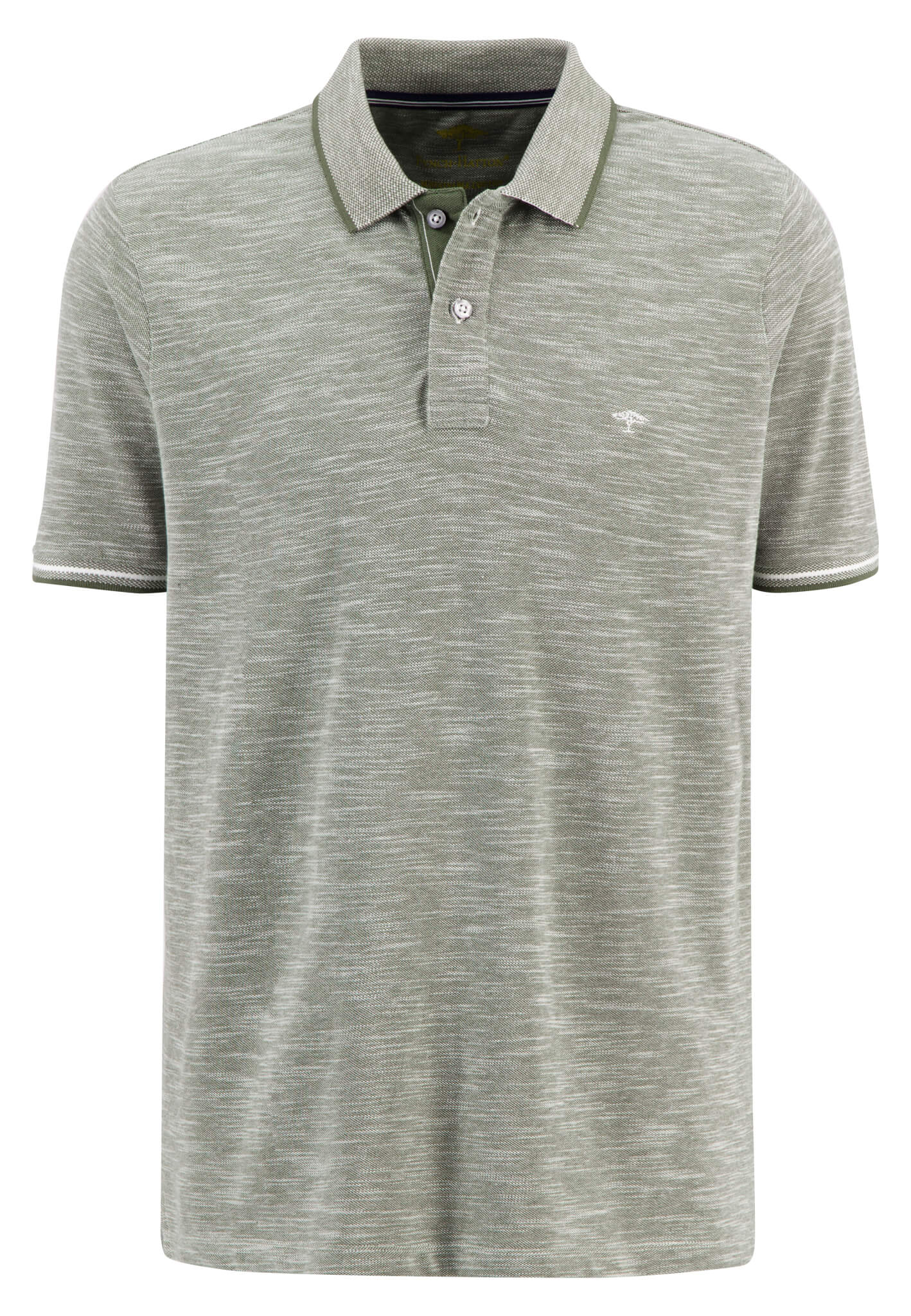 Fynch Hatton Slub Polo Shirt - Dusty Olive