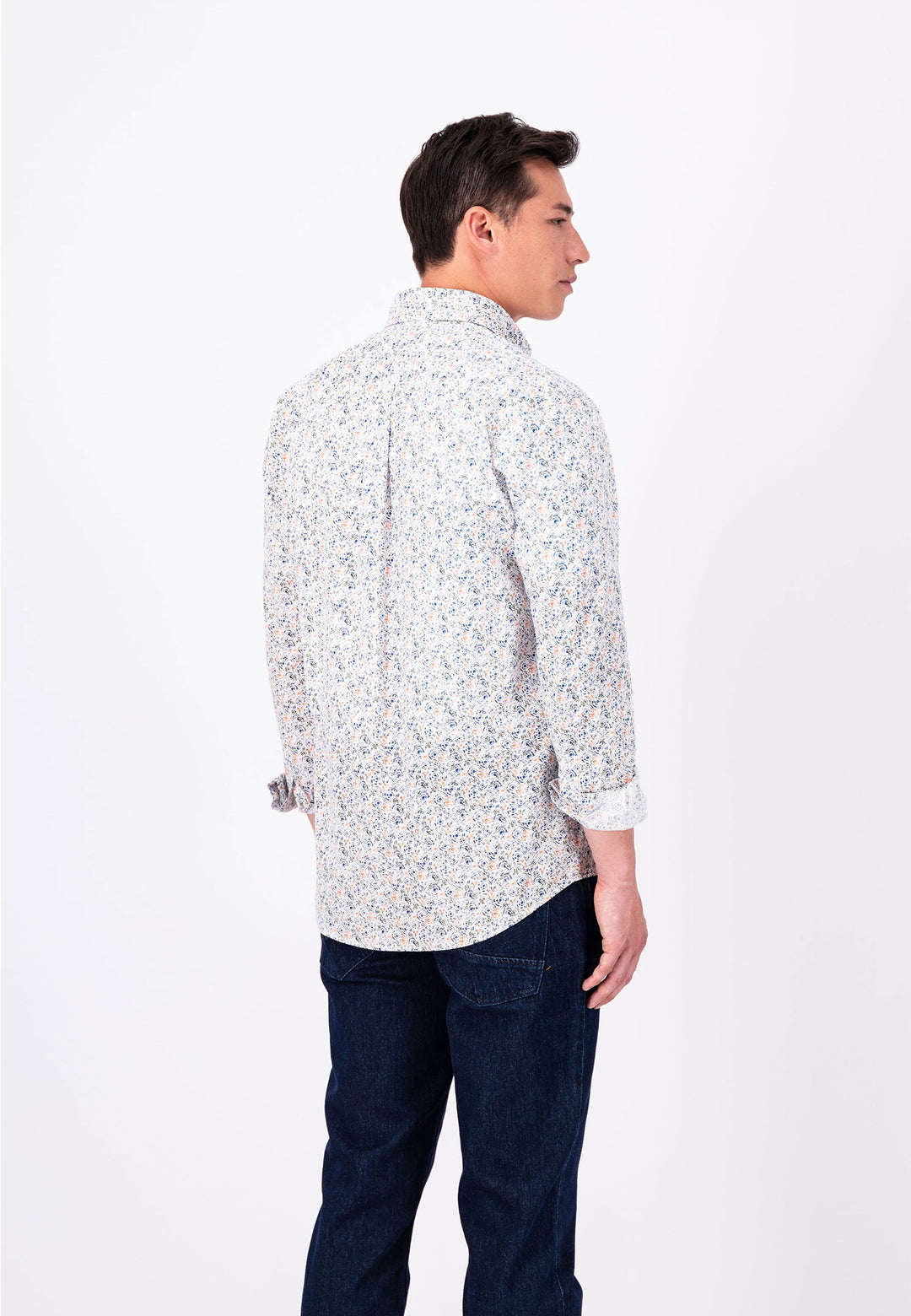 Fynch Hatton Print Shirt - Burnt Orange