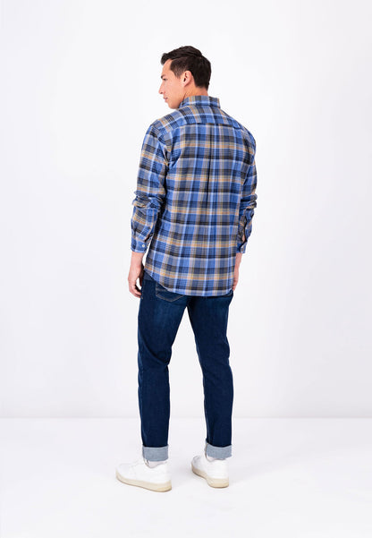 Fynch Hatton Check Long Sleeved Shirt - Deep Forest