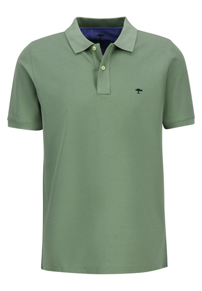 Fynch Hatton Basic Cotton Polo - Spring Green
