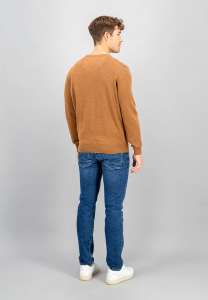 Fynch Hatton Round Neck Jumper - Walnut Brown