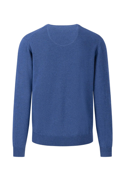 Blue sweater on a white background