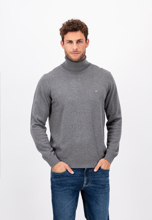 Fynch Hatton Roll Neck - Steel