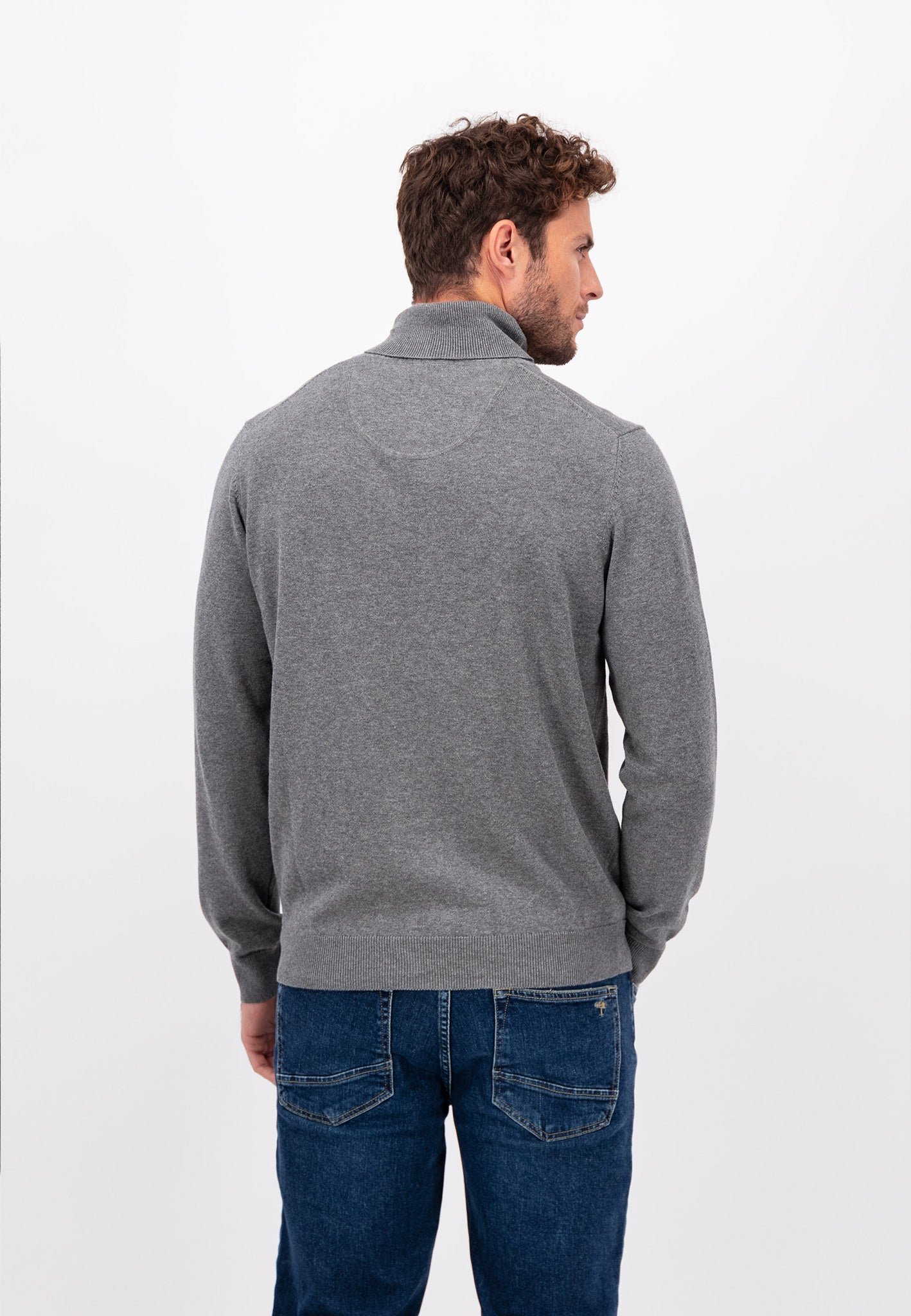 Fynch Hatton Roll Neck - Steel