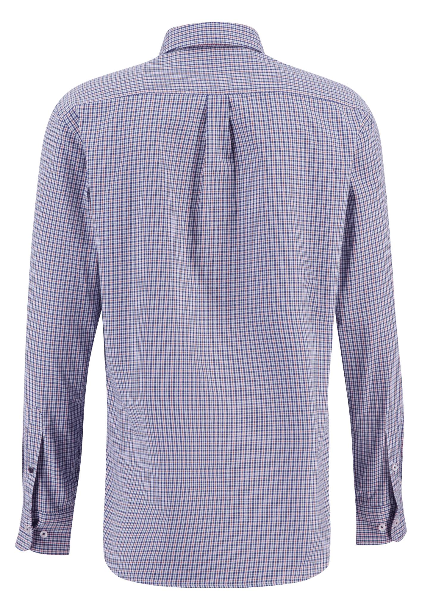 Fynch Hatton Long Sleeved Check Shirt - Blue