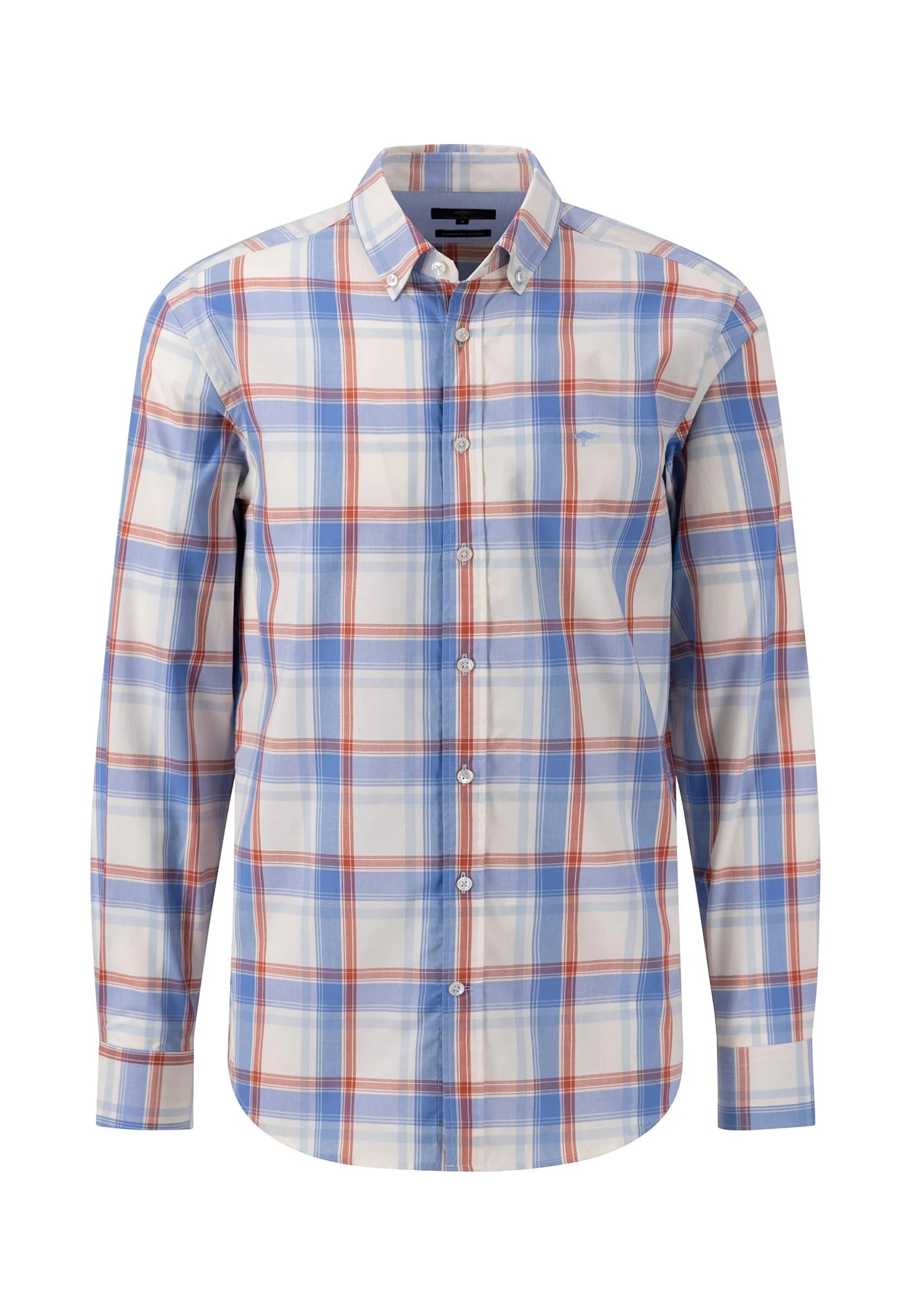 Fynch Hatton New Checks Shirt - Crystal Blue