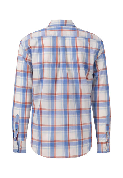 Fynch Hatton New Checks Shirt - Crystal Blue