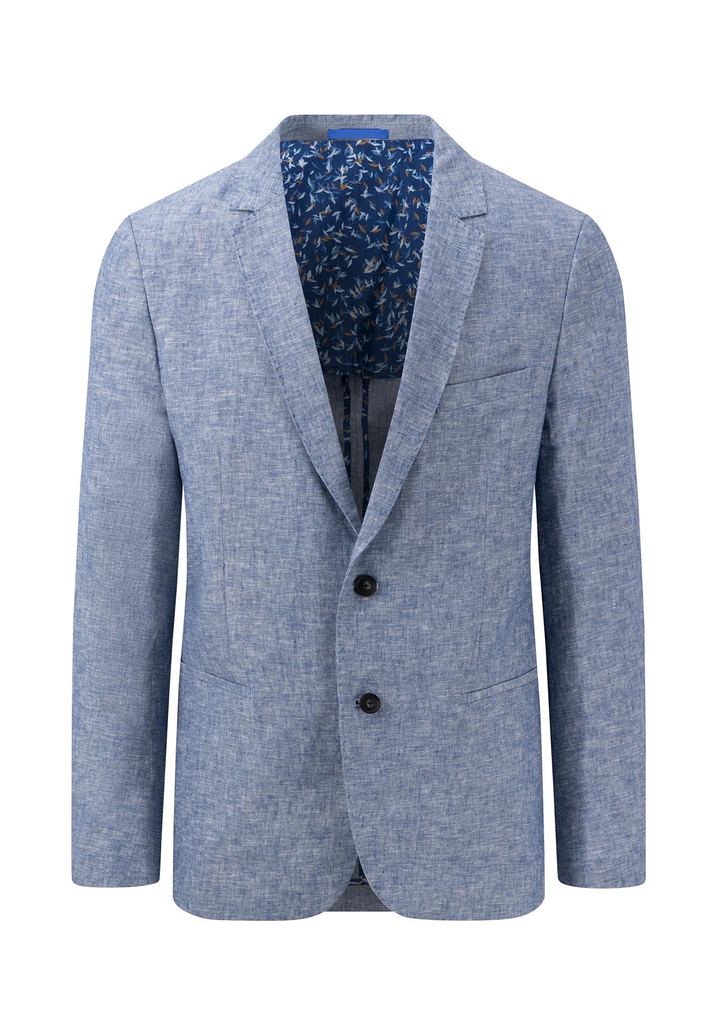 Fynch Hatton Linen Blazer - Blue