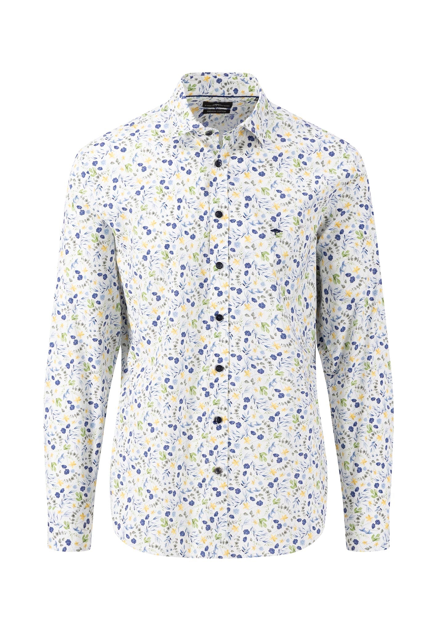 Fynch Hatton Kent Collar Shirt - Pineapple