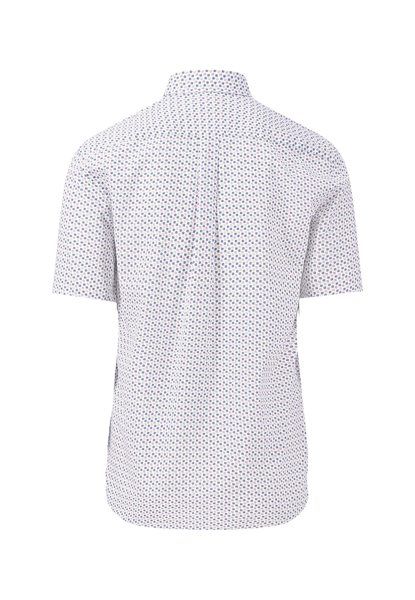 Fynch Hatton Short Sleeved Patterned Shirt - Dusty Lavender