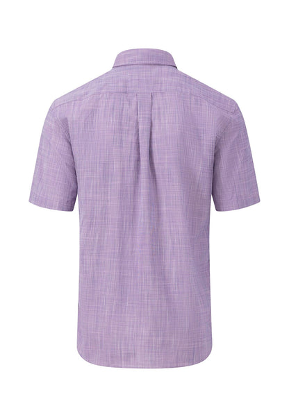 Fynch Hatton Short Sleeved Shirt - Dusty Lavender