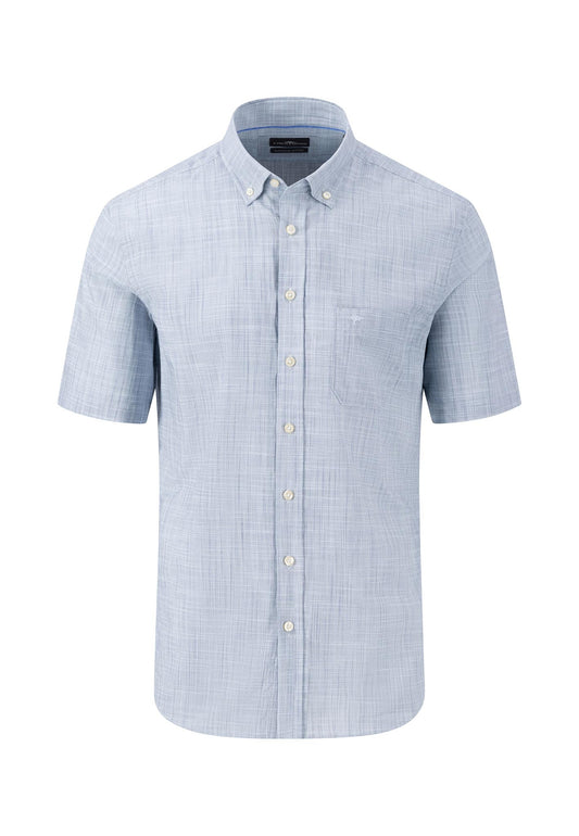 Fynch Hatton Short Sleeved Shirt - Summer Breeze