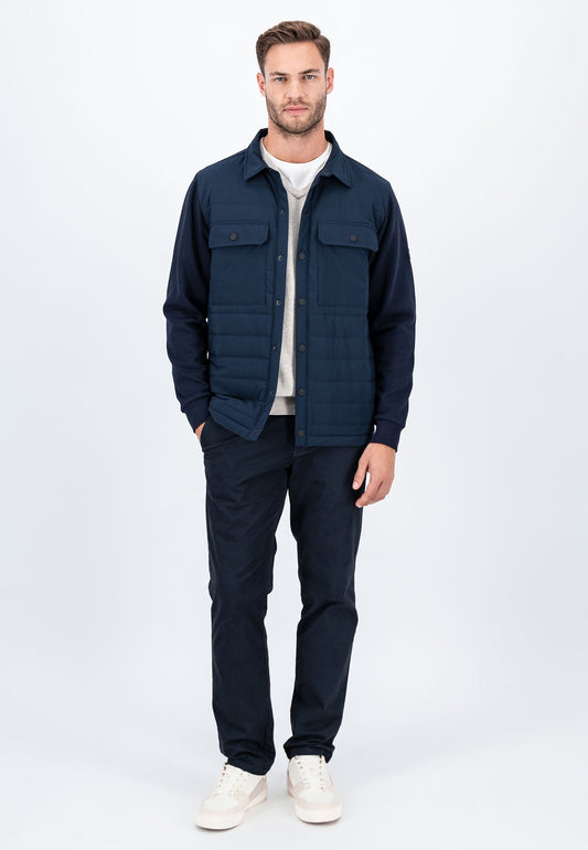 Fynch Hatton Hybrid Overshirt - Navy