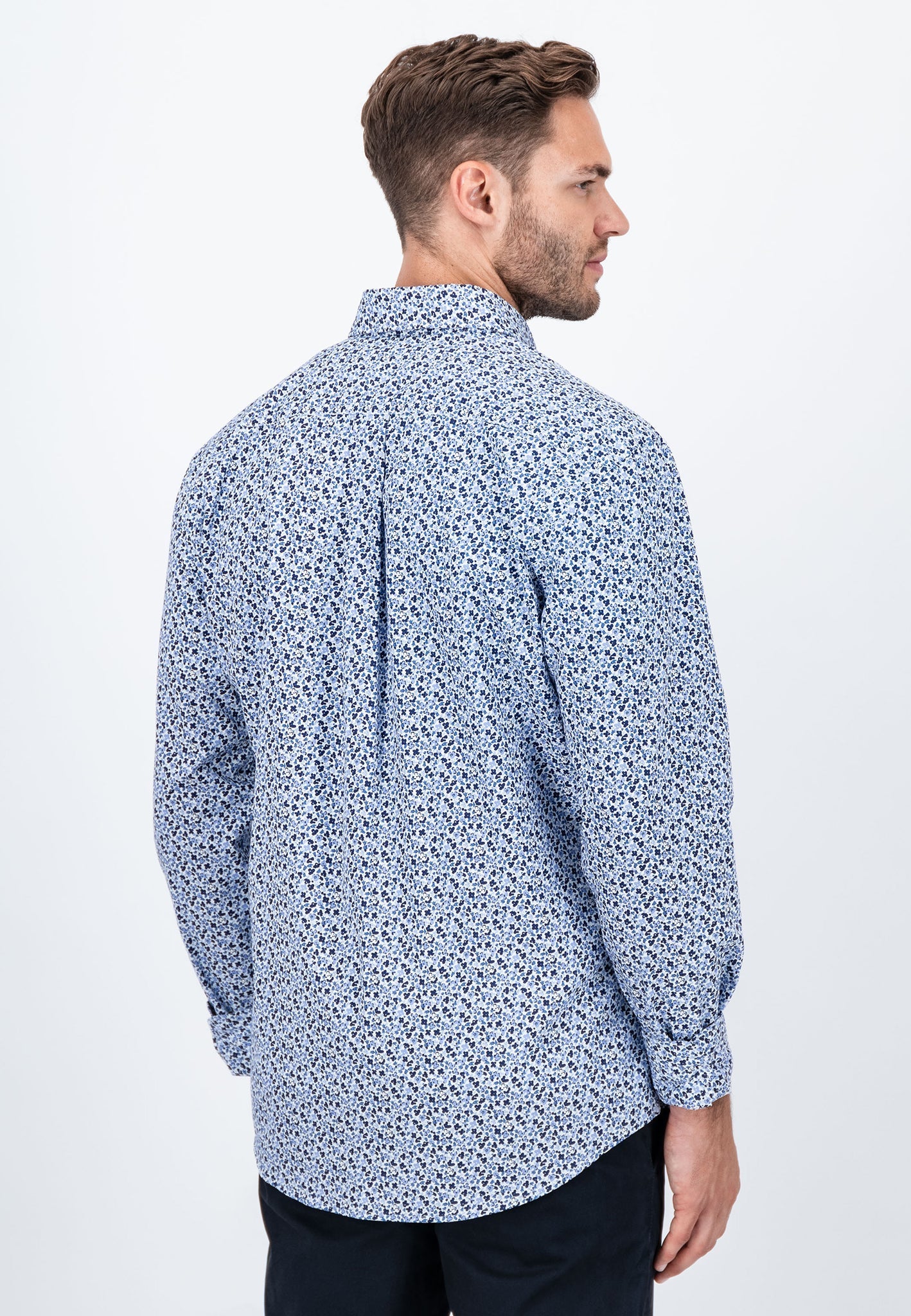 Fynch Hatton Long-Sleeved Flower Print - Soft Blue