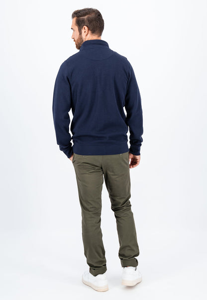 Fynch Hatton Zip Cardigan - Navy