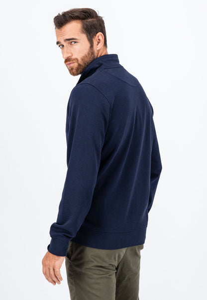 Fynch Hatton Zip Cardigan - Navy