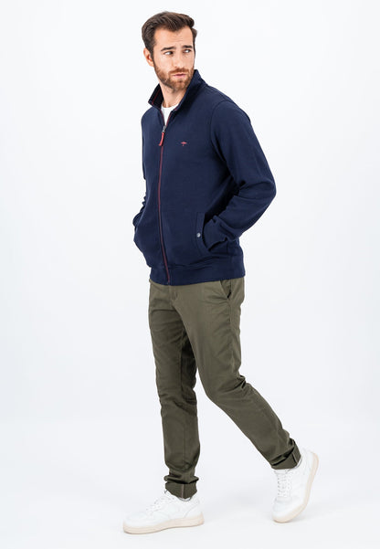 Fynch Hatton Zip Cardigan - Navy