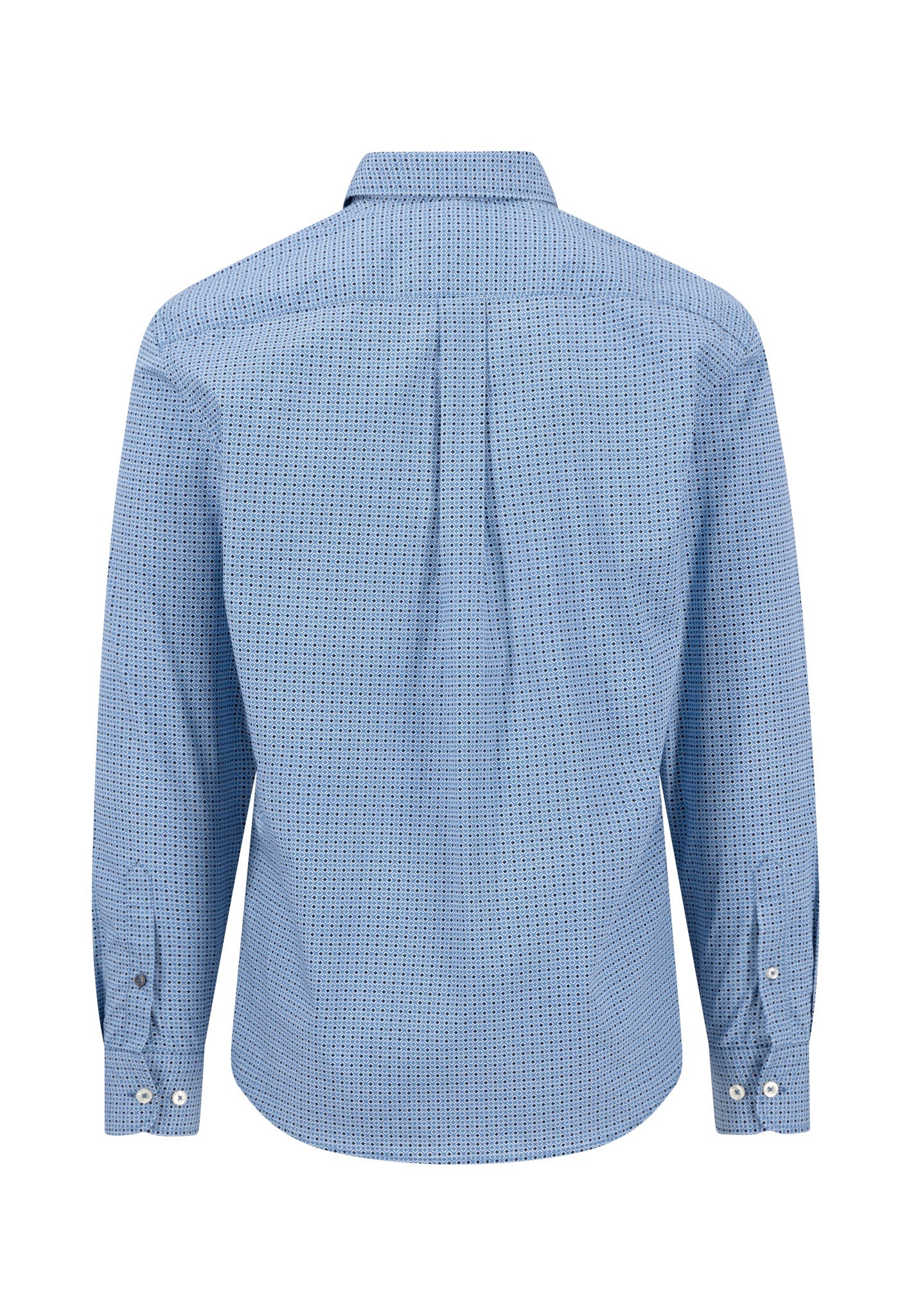 Fynch Hatton Long Sleeved Print Shirt - Cloud Blue