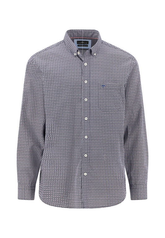 Fynch Hatton Graphic Print Shirt - Navy