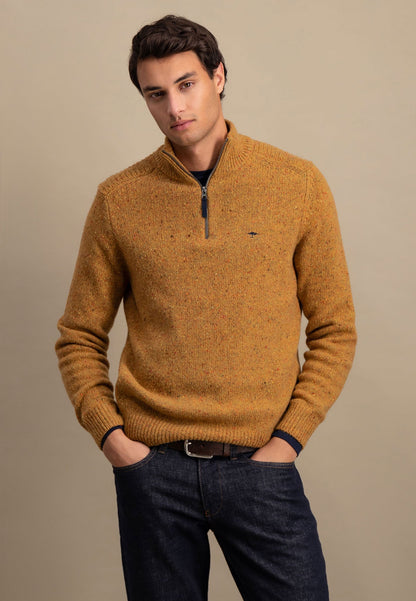 Fynch Hatton Donegal Troyer 1/4 Zip - Flame