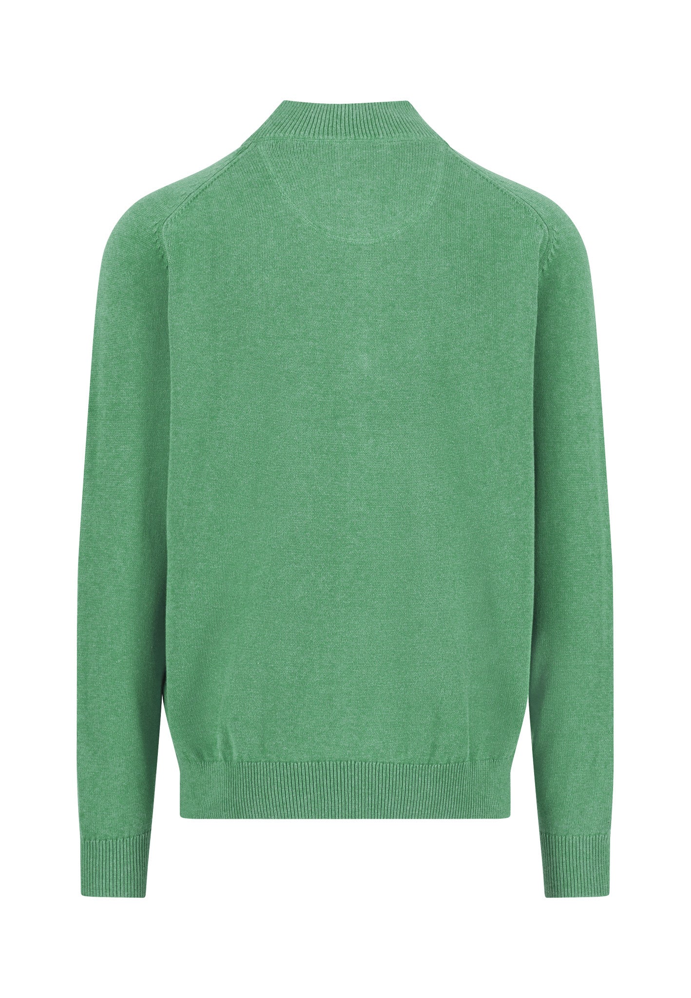 Fynch Hatton Troyer Zip Supersoft Knitwear - Turf Green