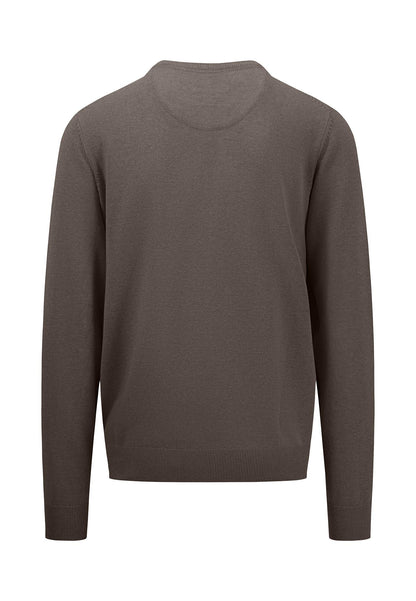 Fynch Hatton O-Neck Superfine Jumper - Earth