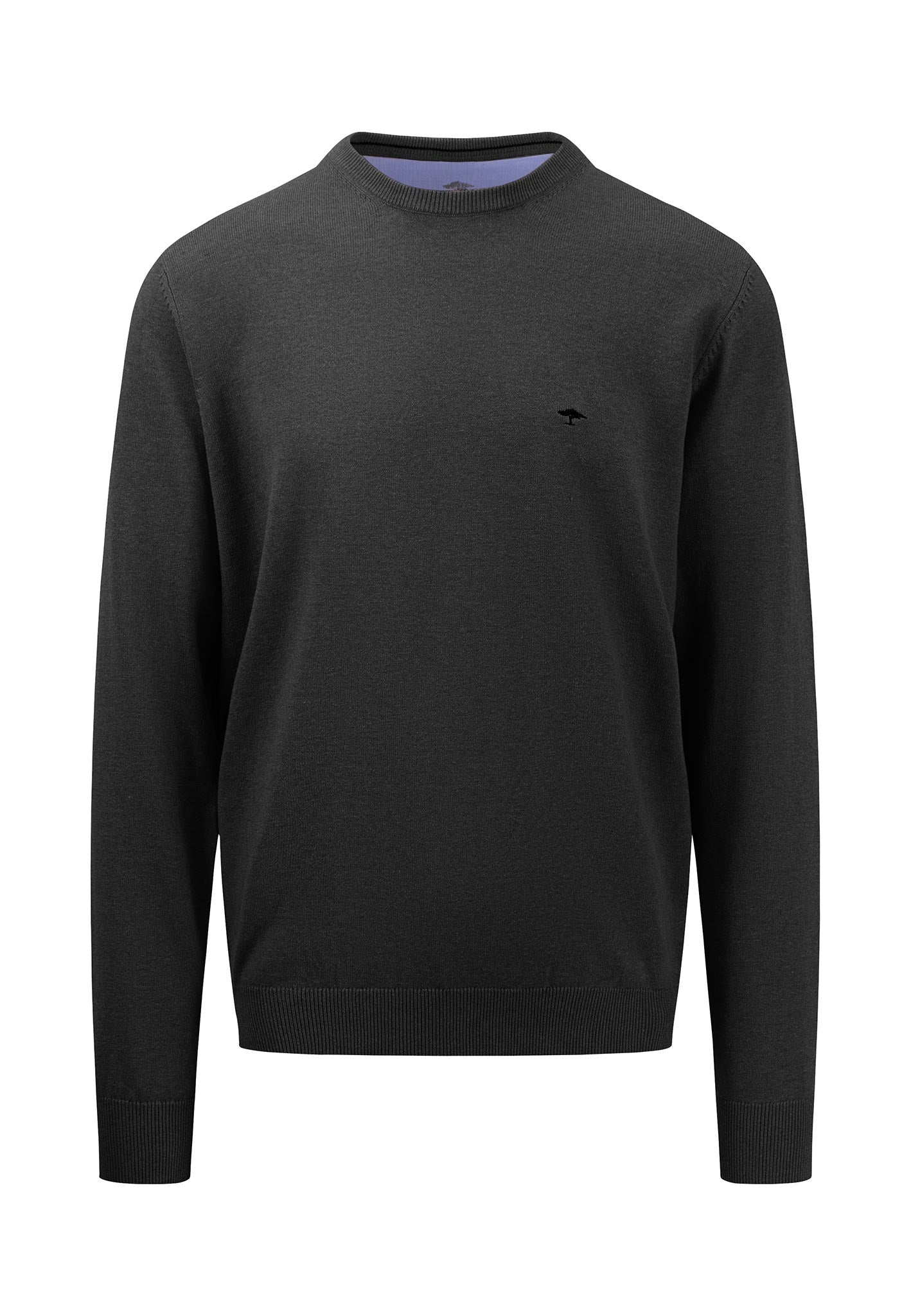 Fynch Hatton O-Neck Superfine Jumper - Black