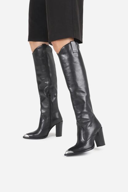 Bronx New-Americana Vintage Knee High Boots - Black