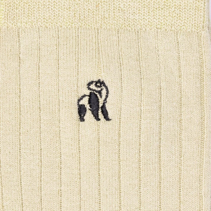 Swole Panda Bamboo Socks - Ecru