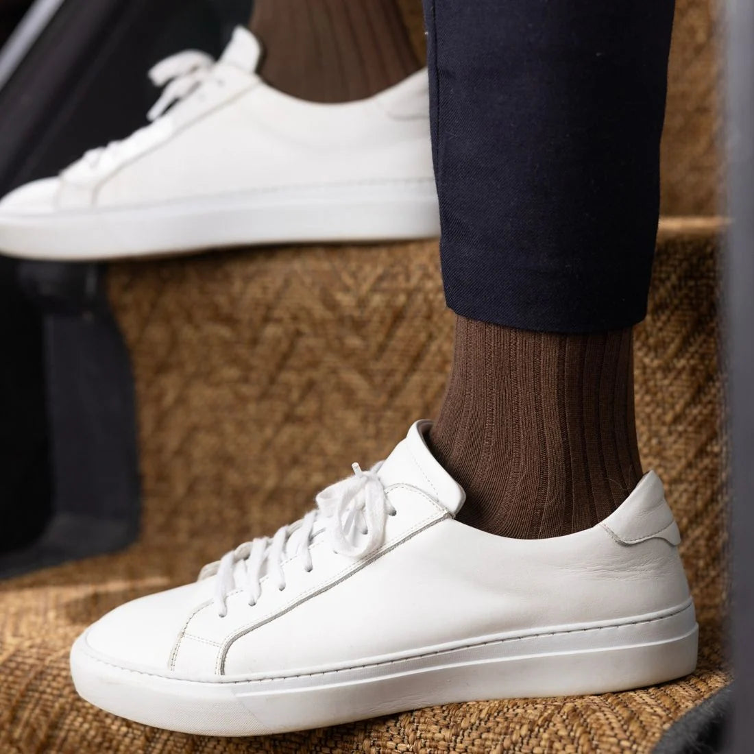 Swole Panda Bamboo Socks - Dark Brown