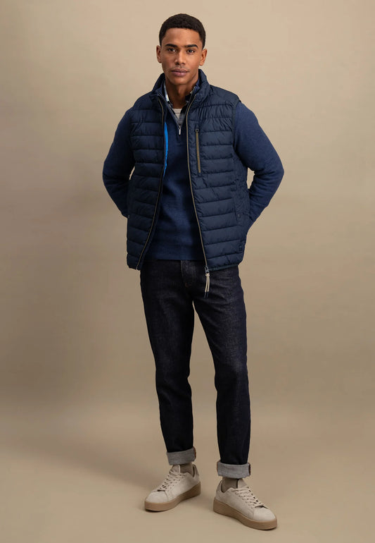 Fynch Hatton Light Weight Quilted Gilet - Navy