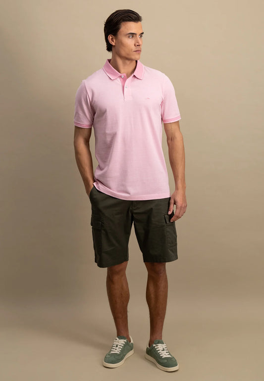 Fynch Hatton Two-Tone Polo - Peony